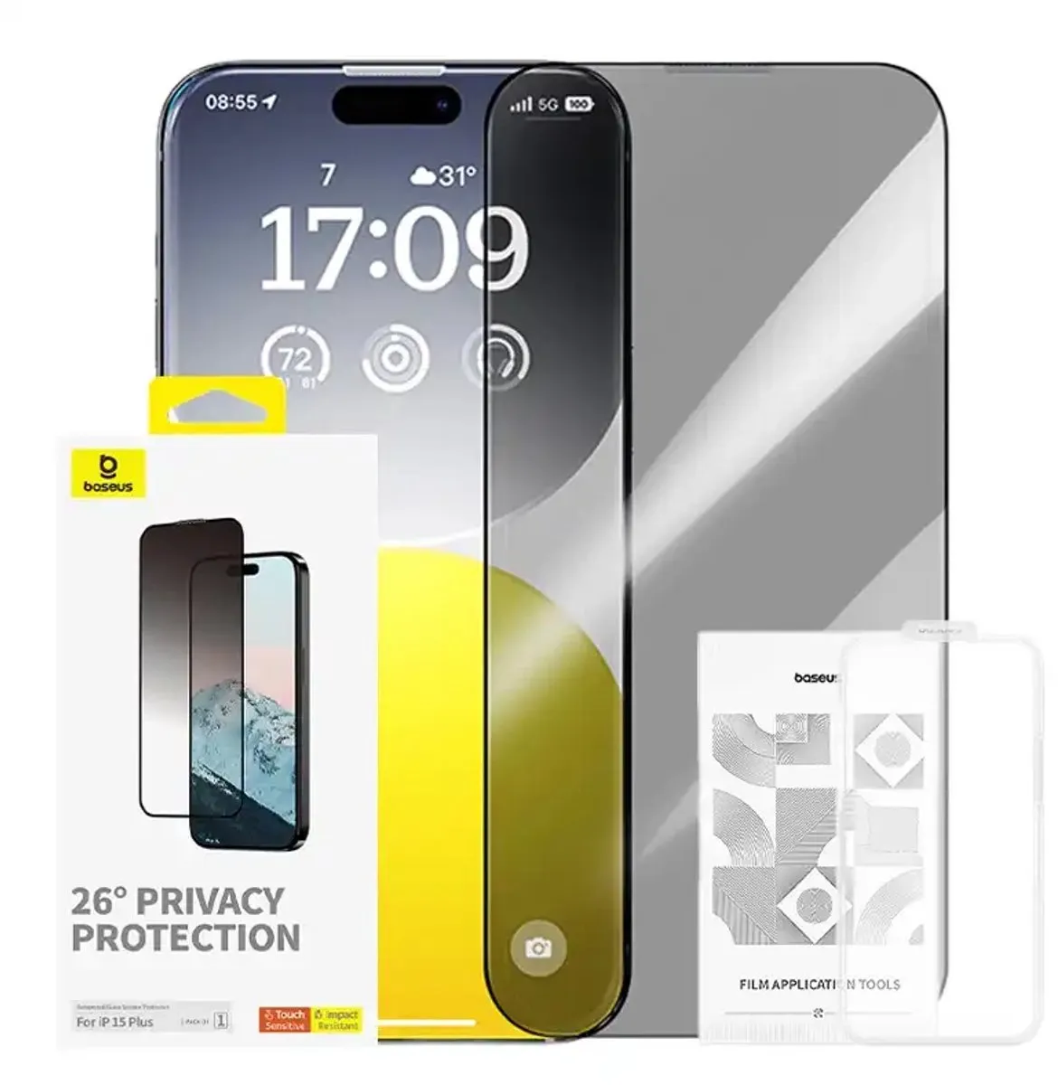 Baseus Diamond iPhone 15 Plus Privacy Glas