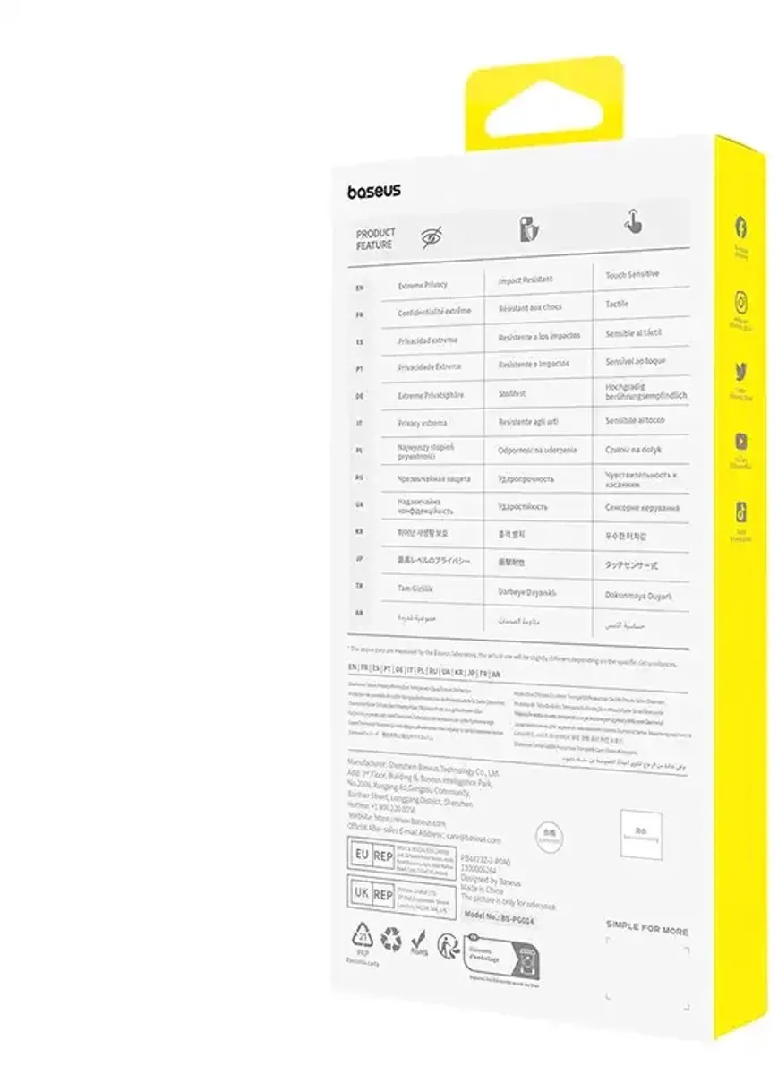 Baseus Diamond iPhone 15 Plus Privacy Glas - afbeelding 2 van 6