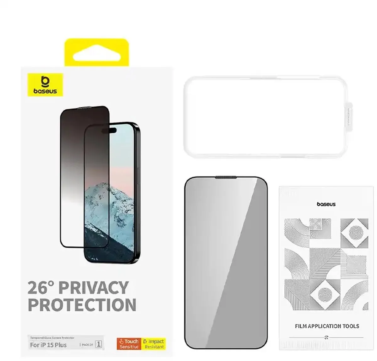 Baseus Diamond iPhone 15 Plus Privacy Glas - afbeelding 5 van 6