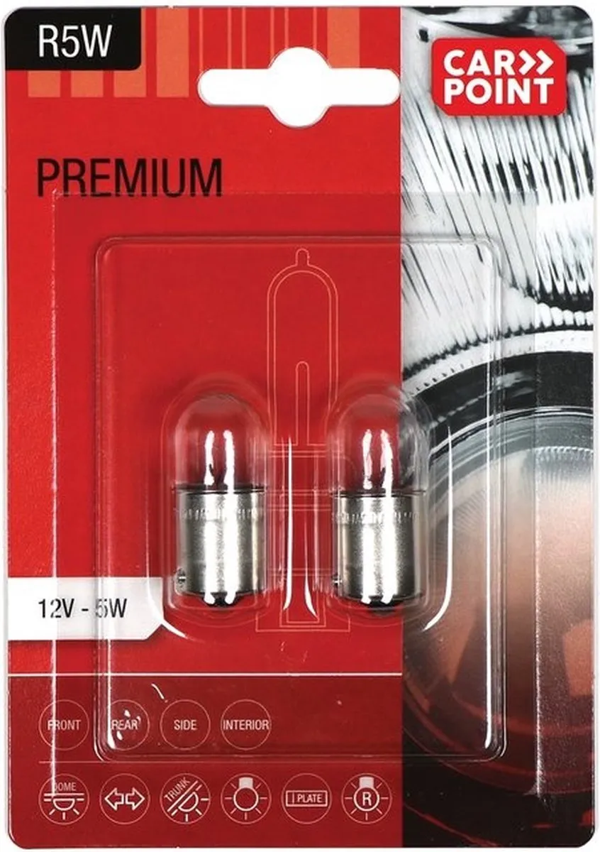 Carpoint Premium R5W Autolampen 12V - Set van 2