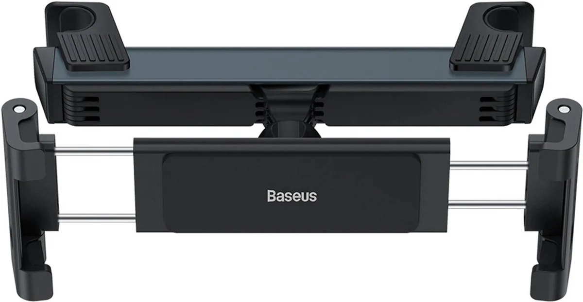 Baseus Autohouder Smartphone/Tablet - Hoofdsteunbevestiging - 12 Inch - Zwart