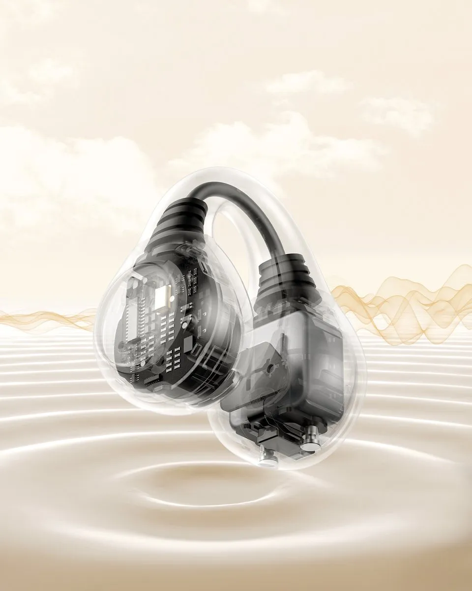 Baseus Bass 15 Clip Open-Ear Oordopjes - Zwart