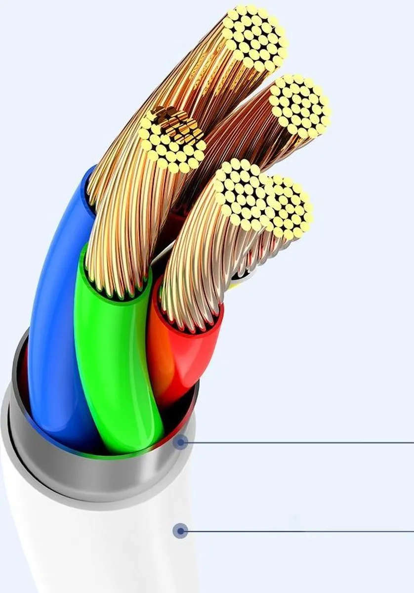 Baseus Lightning USB-kabel voor iPhone/iPad - Wit