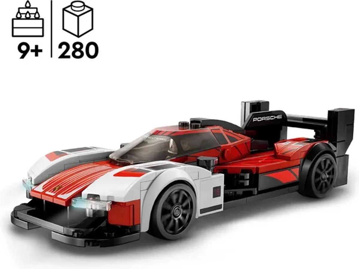 LEGO Speed Champions Porsche 963 76916 - 280 Stukken - Rood/Zwart - afbeelding 6 van 6