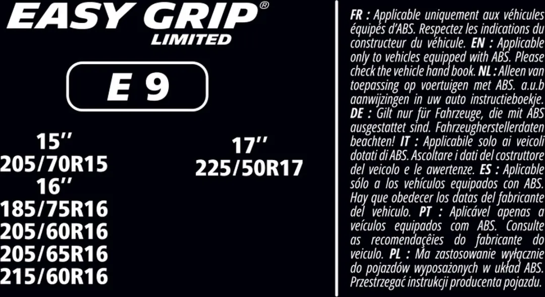 Michelin Easy Grip EG-E9 Sneeuwkettingen - o.a. 205/65R16
