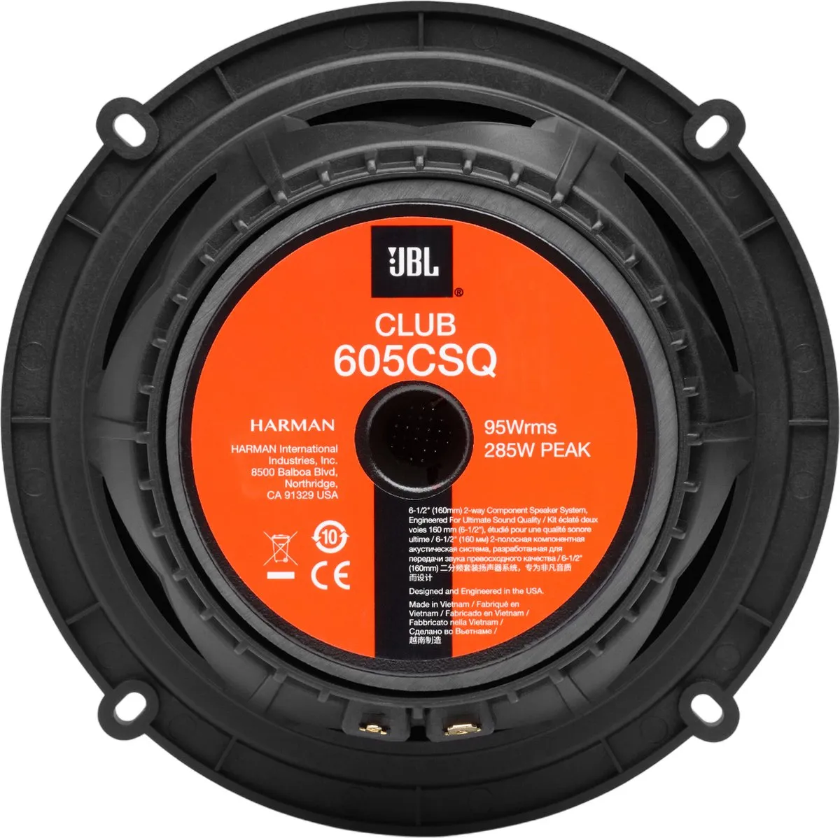 JBL Club 605CSQ Autospeakers 285W - Zwart