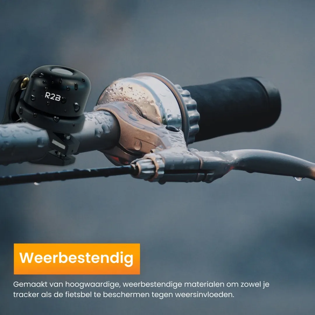 R2B Fietsbel voor AirTag - Zwart