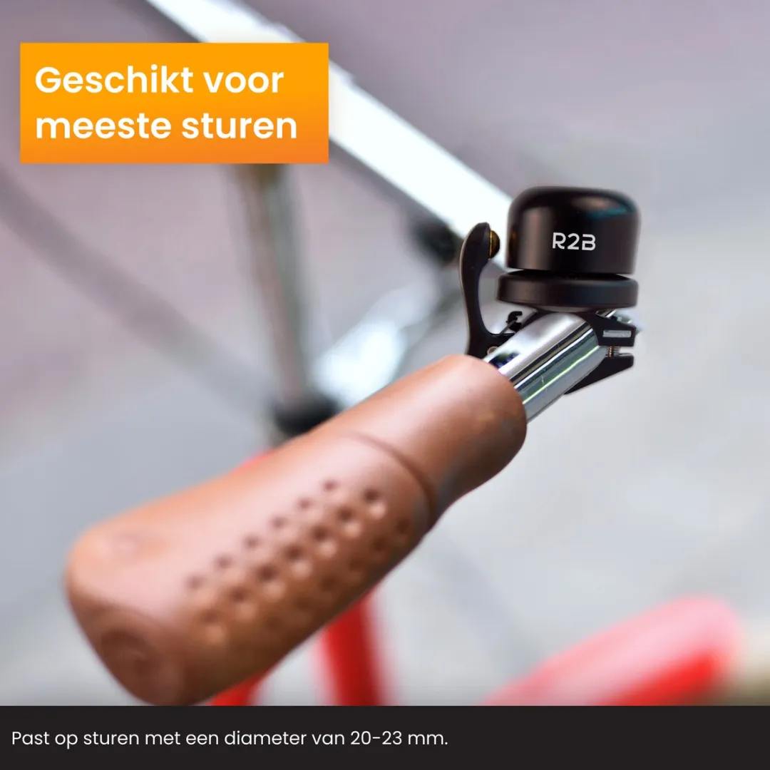 R2B Fietsbel voor AirTag - Zwart