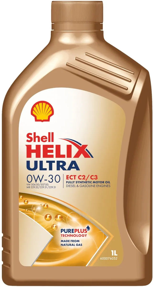 Shell Helix Ultra ECT C2/C3 0W30 - 1L - voor benzine- en dieselmotoren