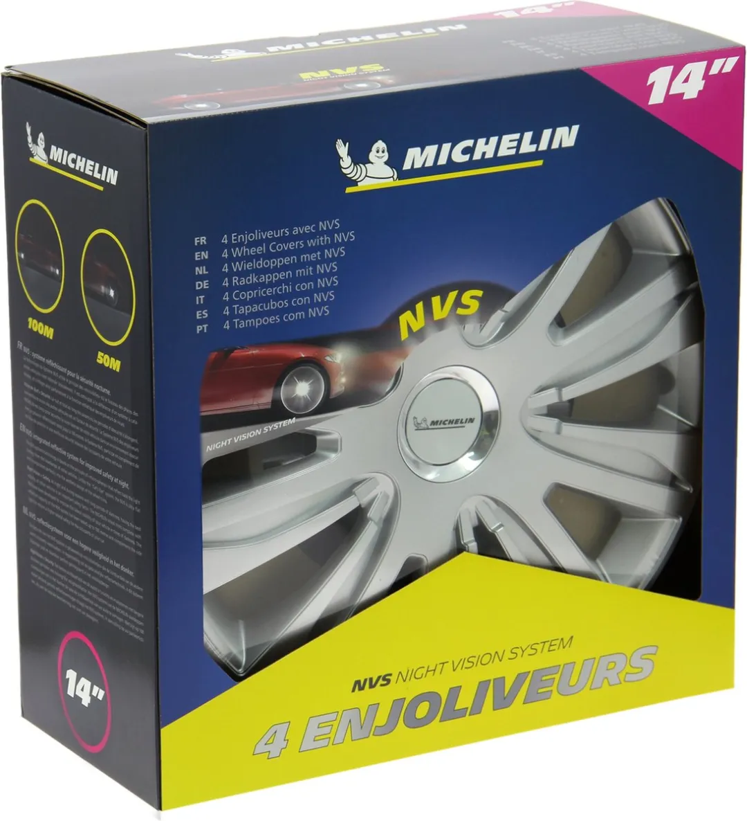 Michelin Wieldoppen 14 Inch - Chroom - 4 Stuks