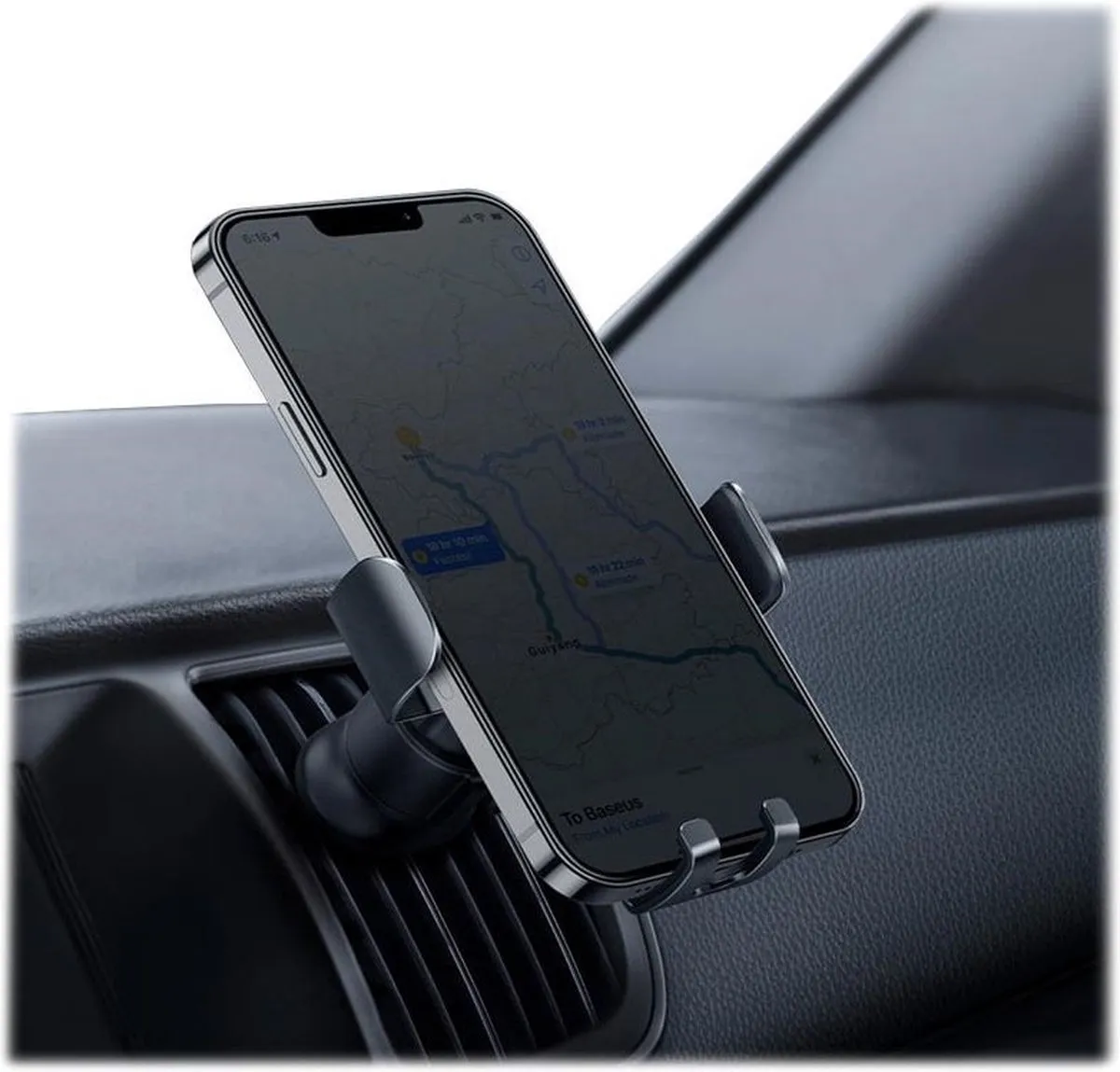 Baseus Telefoonhouder Auto Ventilatierooster - Zwart