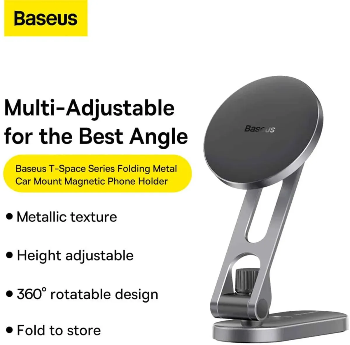 Baseus T-Space MagSafe Telefoonhouder Tesla - Zilver