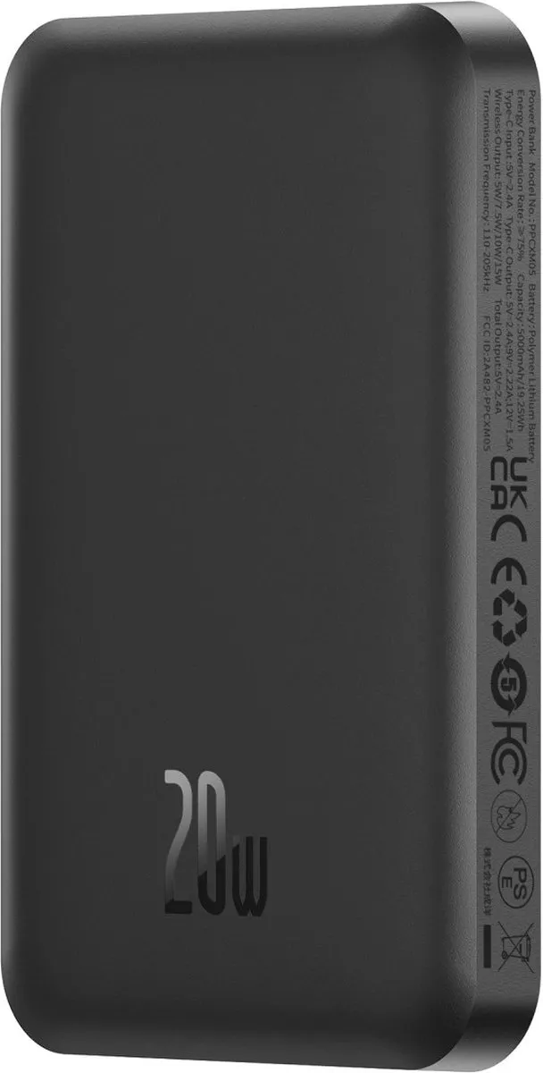 Baseus Mini Powerbank 5000mAh - 20W USB-C - Zwart