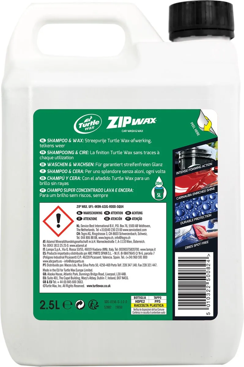 Turtle Wax Zip Wax Shampoo 2,5L