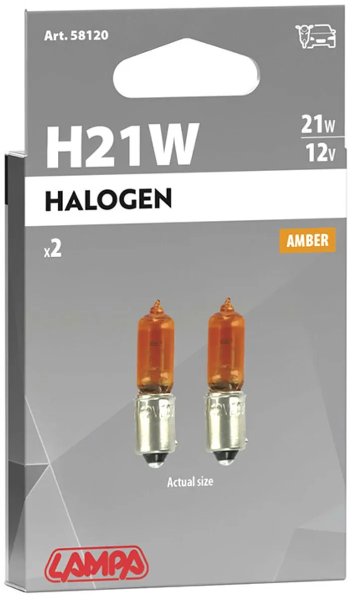Lampa Halogeen Micro Lamp HY21W BAY9s - 2 Stuks - Amber