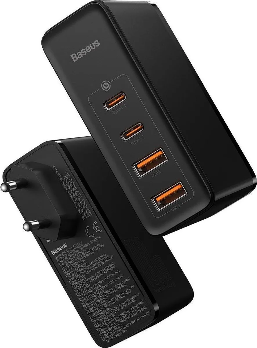 Baseus GaN2 Pro Oplader 100W - Zwart