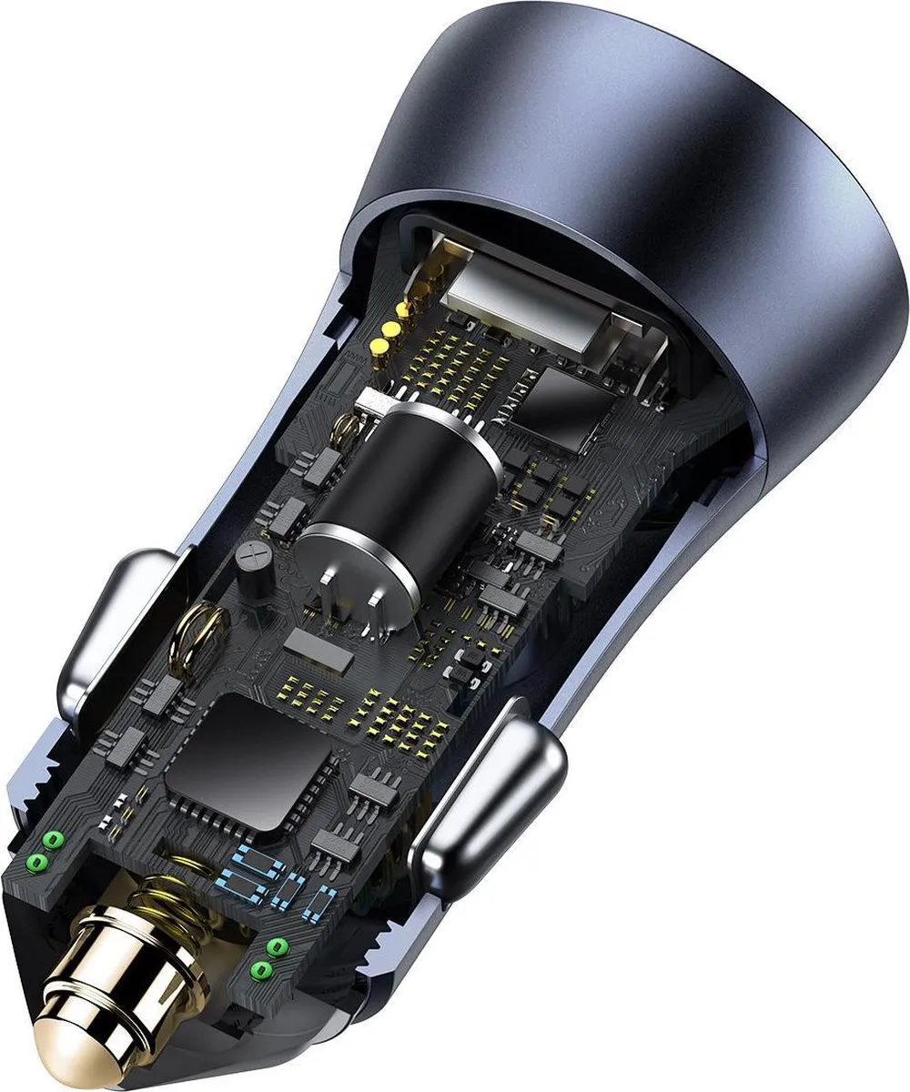 Baseus 40W Autolader USB-C & USB-A 2-in-1 - Grijs