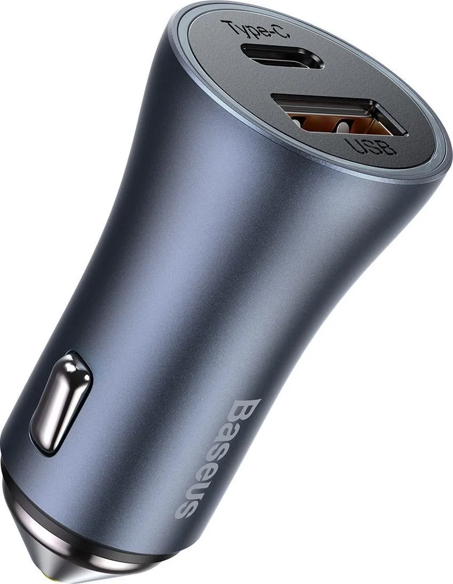 Baseus 40W Autolader USB-C & USB-A 2-in-1 - Grijs