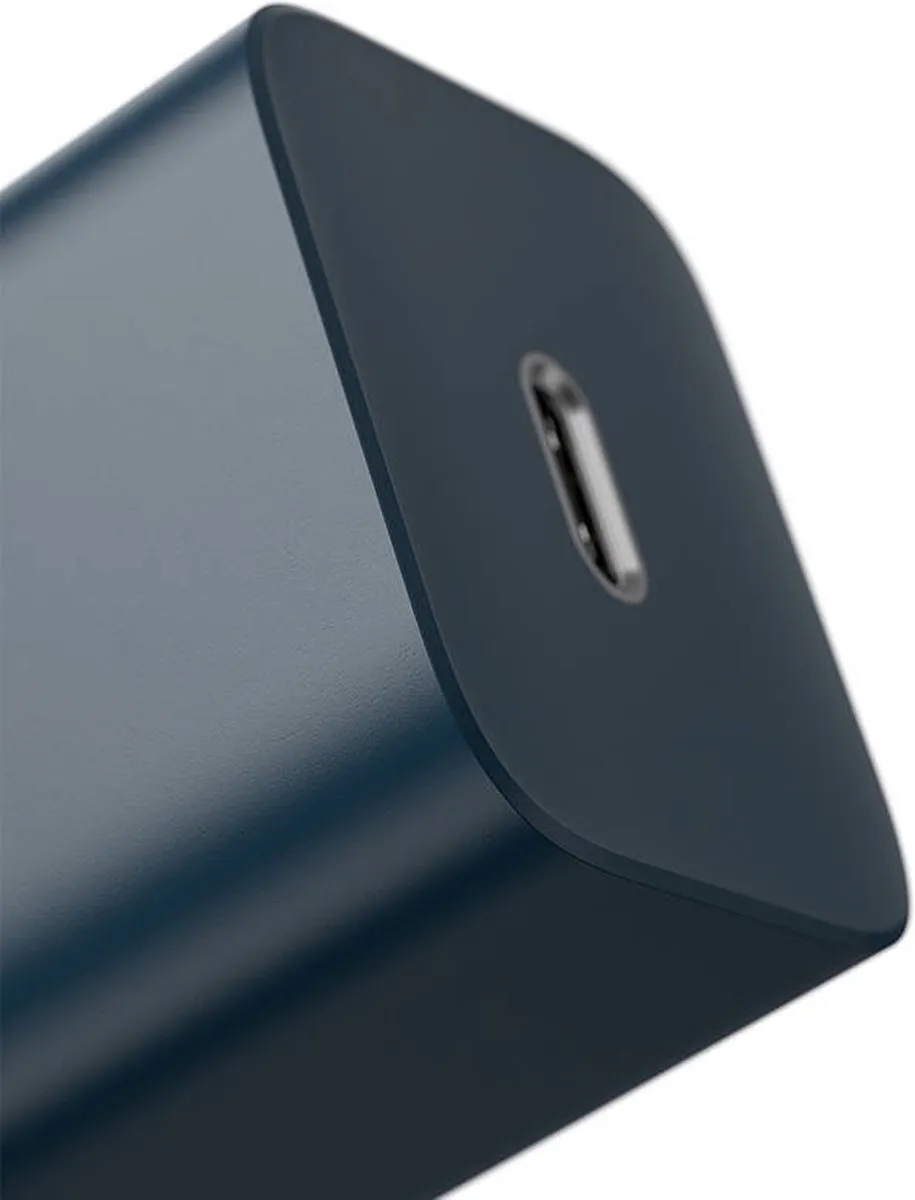 Baseus USB-C Oplader 20W - Blauw