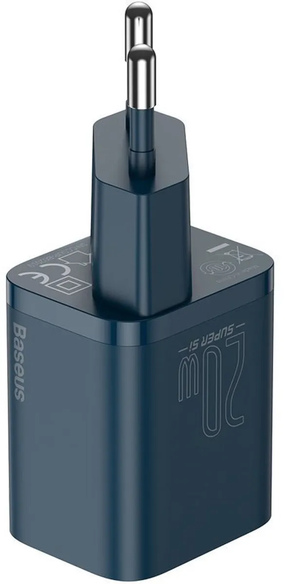 Baseus USB-C Oplader 20W - Blauw