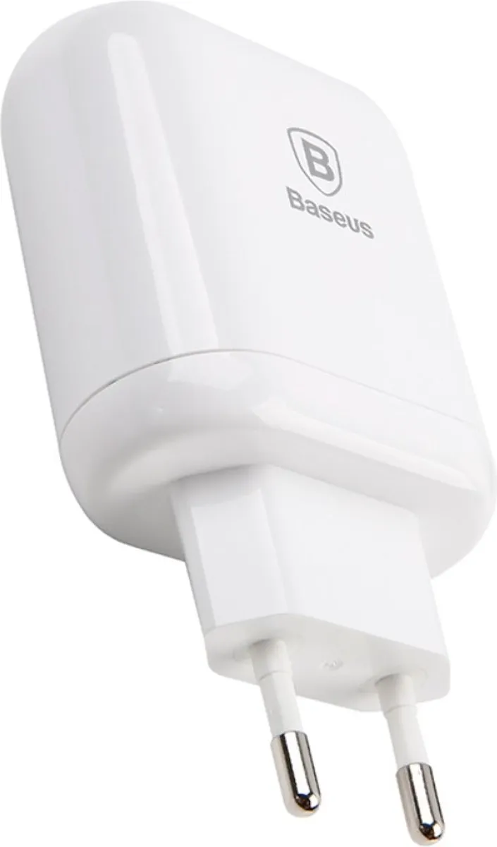 Baseus Bojure Series Dual USB Oplader 18W - Wit
