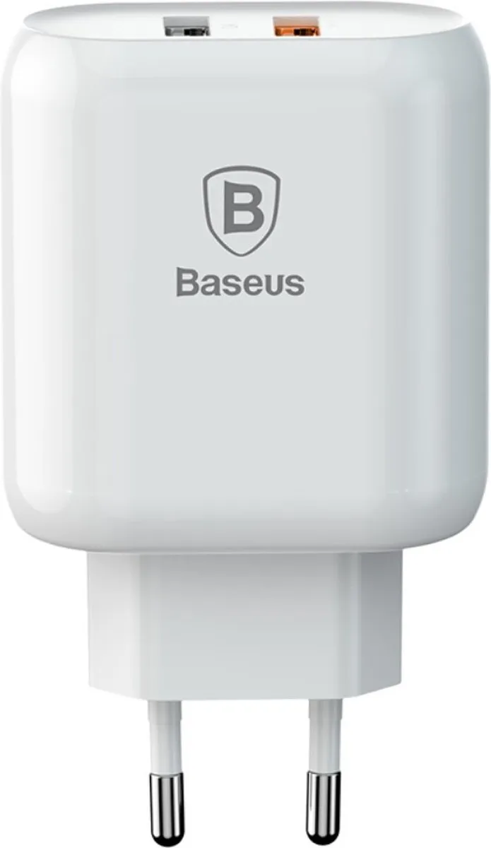 Baseus Bojure Series Dual USB Oplader 18W - Wit