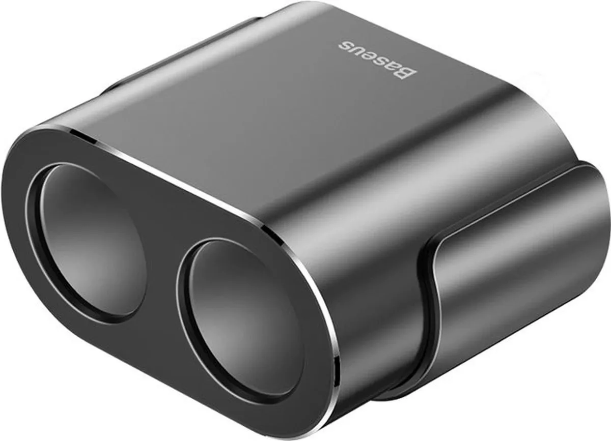 Baseus Y Type Autolader 2x USB Splitter - 20W - Zwart
