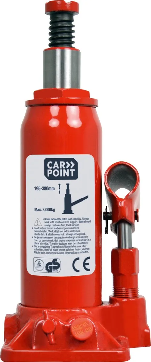 Carpoint Potkrik 3000kg Hydraulisch - Rood