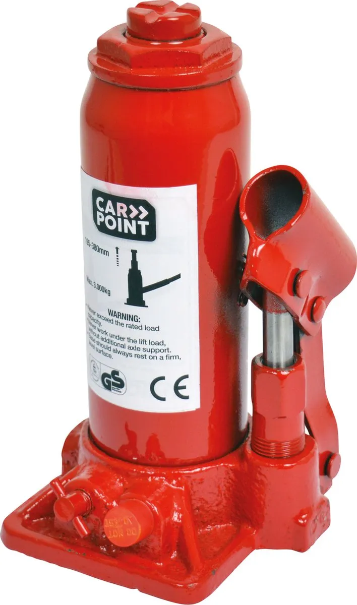 Carpoint Potkrik 3000kg Hydraulisch - Rood