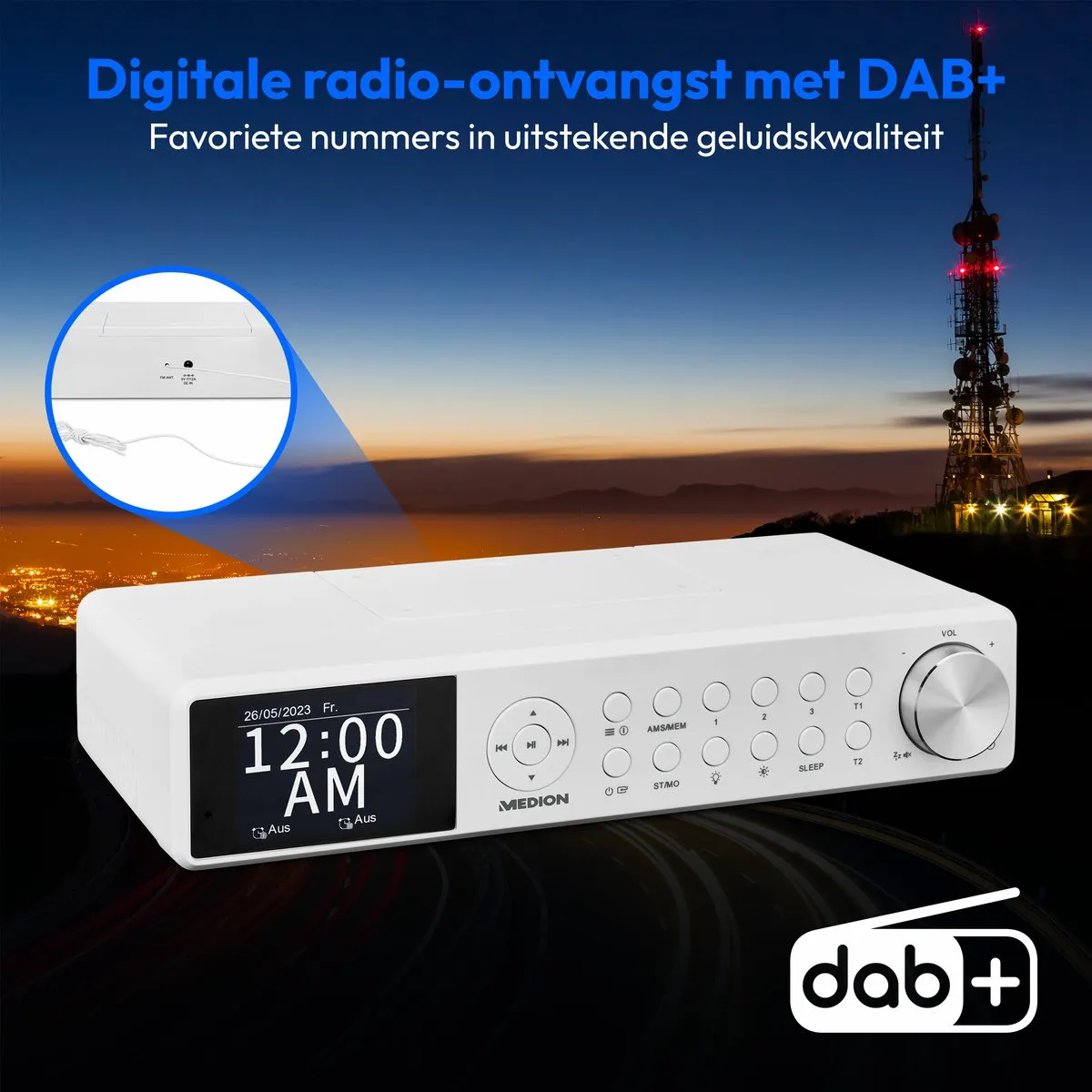 Medion MD43750 Keukenradio DAB+ wit - 6W