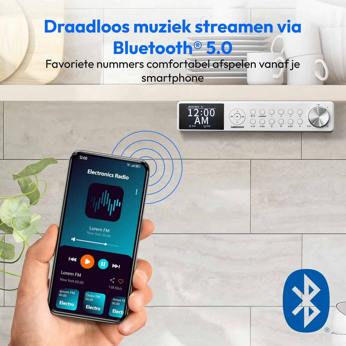 Medion MD43750 Keukenradio DAB+ wit - 6W