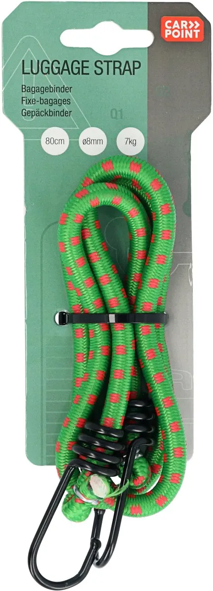 Carpoint Bagagebinder met haken Ø8mm - 80cm Groen - afbeelding 4 van 6