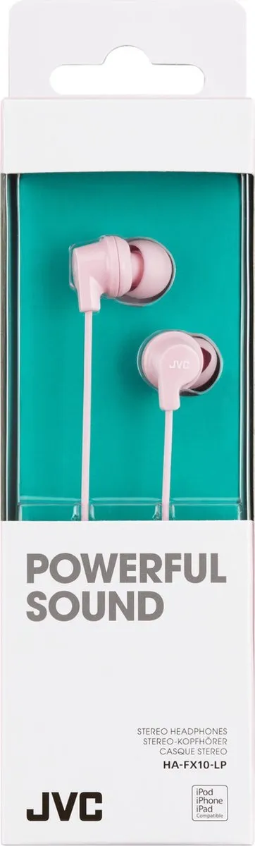 JVC HA-FX10 In-Ear Hoofdtelefoon - Lichtroze