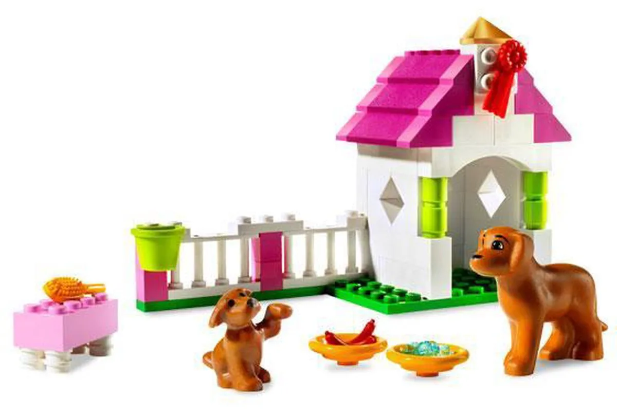 LEGO Belville Speels Hondje 7583 - 83 Stukken - Groen/Roze/Wit