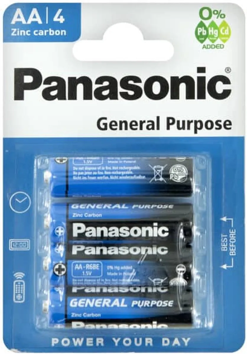Panasonic AA Alkaline Batterijen 1900mAh - 4 Stuks