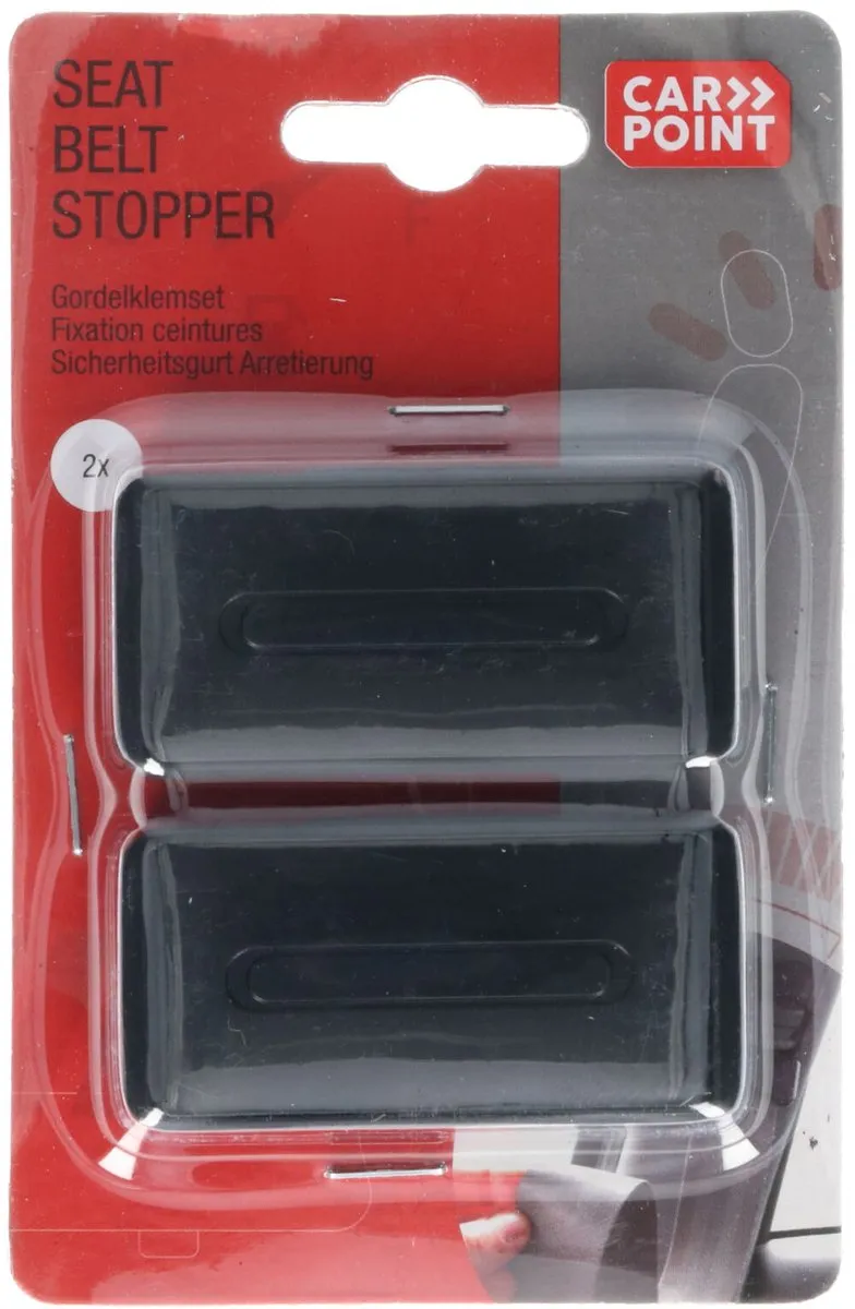 Carpoint Gordelklemset Type-T 65mm - 2 Stuks - Zwart