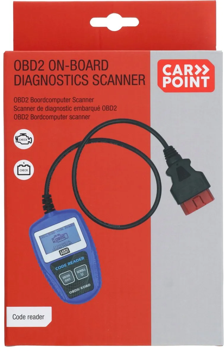 Carpoint OBD2 Scanner - Live Data & Foutcodes