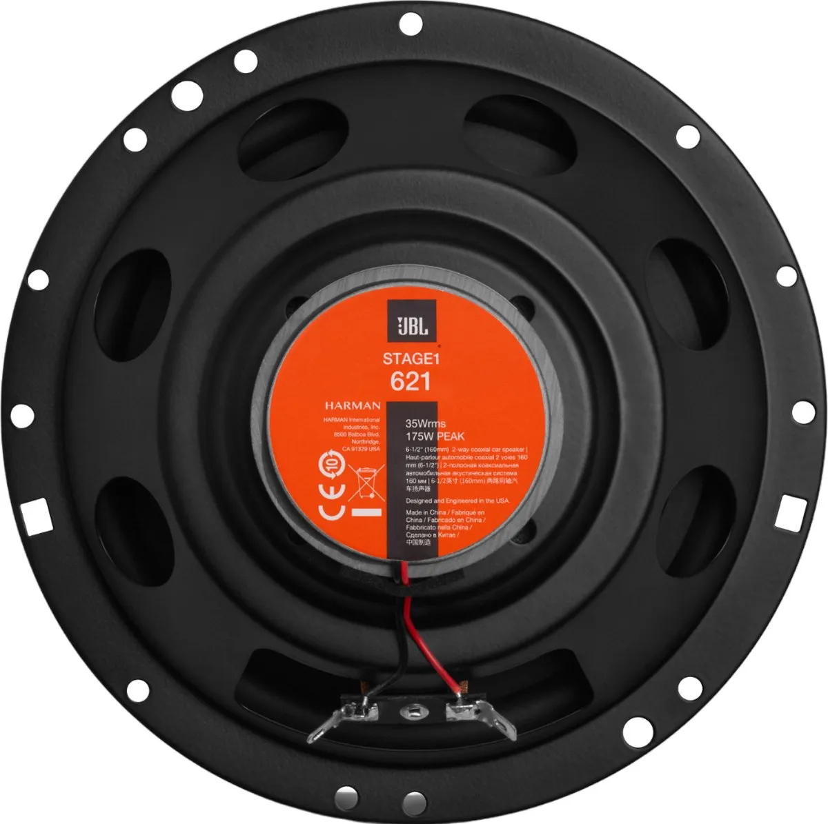 JBL Stage1 621 Coaxiale Inbouwspeakers 175W - Zwart