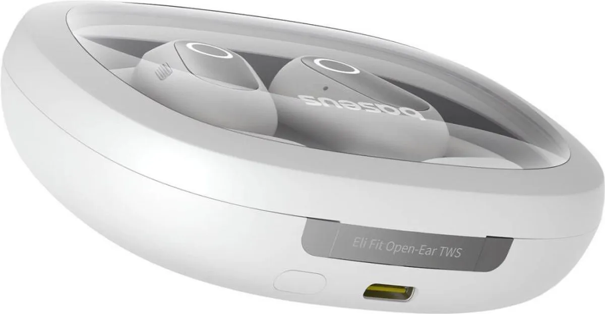 Baseus Eli Sport 1 A00064400221-00 Open-Ear Oordopjes - Wit - afbeelding 6 van 6