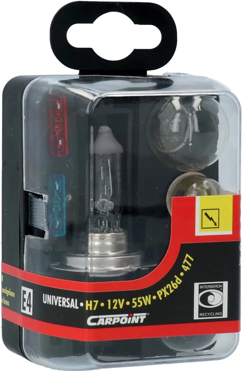 Carpoint Reservelampenset H7 - 7-delig - Multicolor