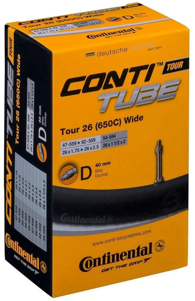 Continental Binnenband 26" 100-559 - Hollands ventiel - Zwart