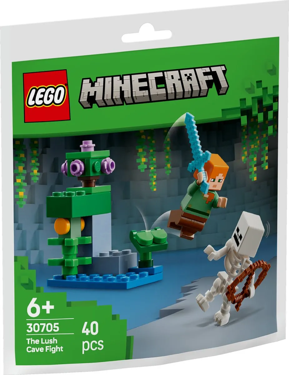 LEGO Minecraft Duel bij de Weelderige Grot 40 Stukken