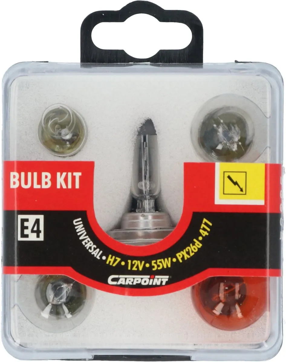 Carpoint 7-delige H7 Reservelampenset