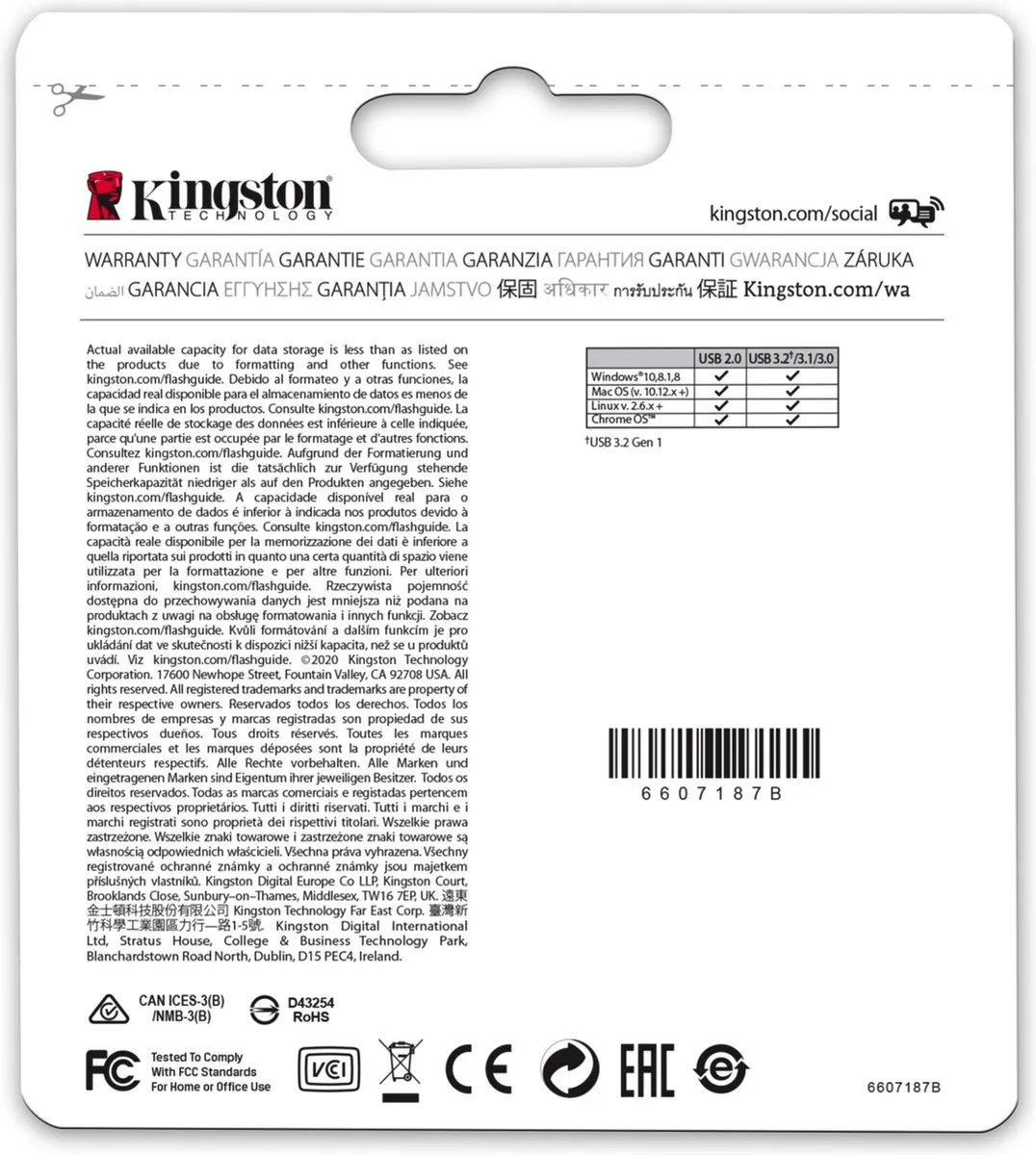 Kingston DataTraveler DTMC3G2/64GB USB-stick 64GB - Zilver