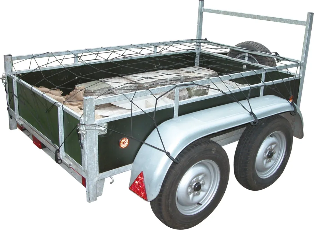 Carpoint Aanhangwagennet 90x150cm - 8 Haken - Zwart