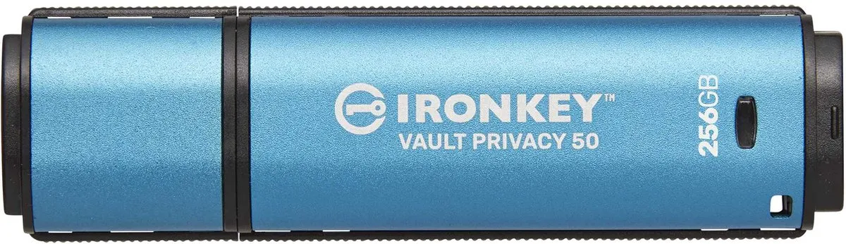 Kingston IronKey Vault Privacy 50 IKVP50/64GB USB-stick 64GB - Blauw