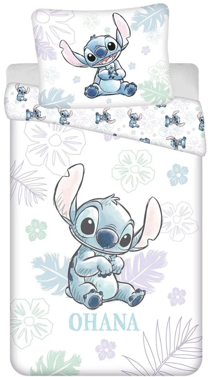 Disney Lilo & Stitch Dekbedovertrek + Hoeslaken - 140x200cm + 90x200cm - Multi