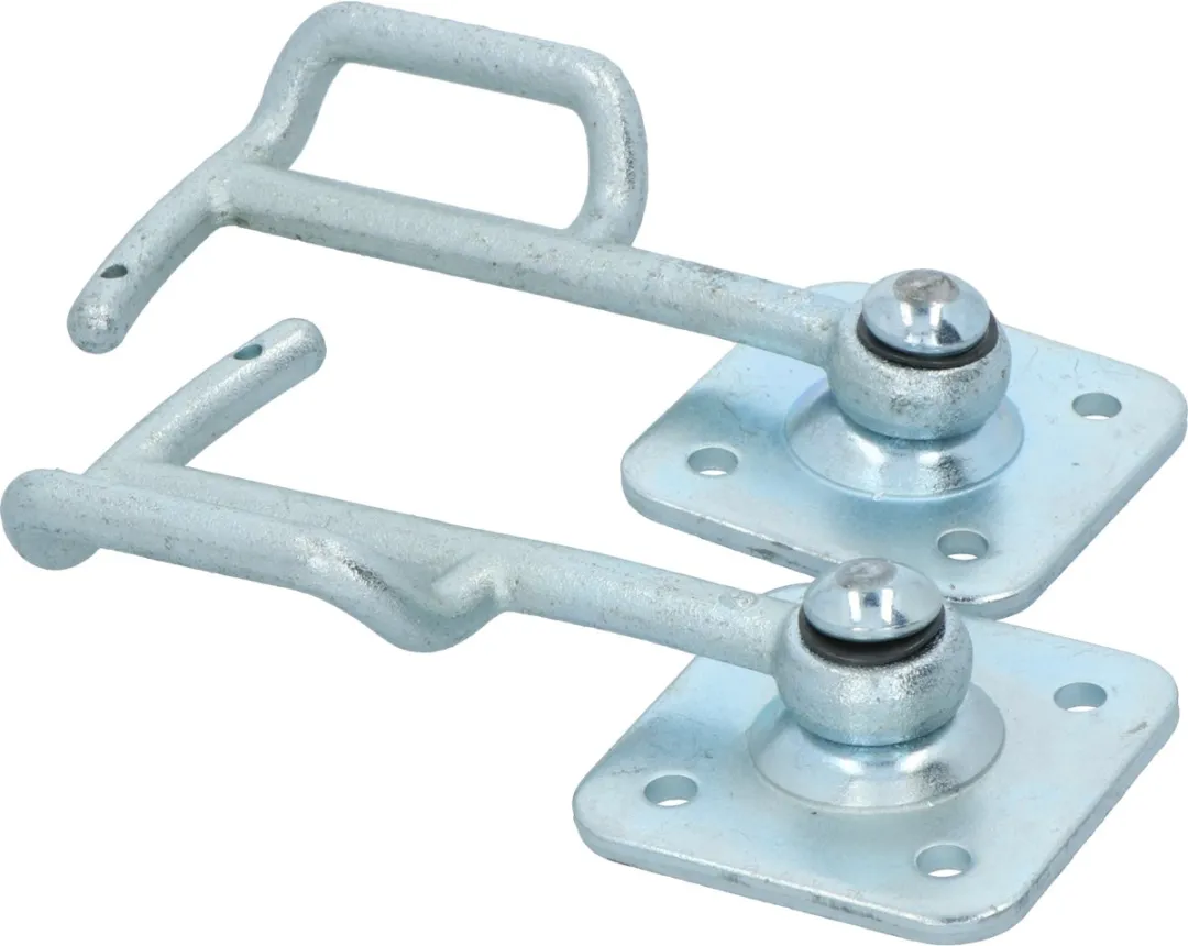 Carpoint Klephaaksluitingset - 2 Stuks Gegalvaniseerd Zilver