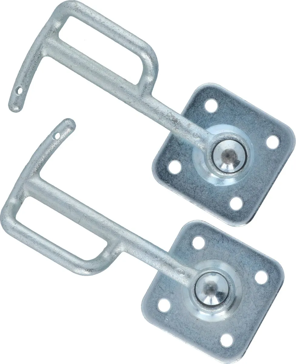 Carpoint Klephaaksluitingset - 2 Stuks Gegalvaniseerd Zilver