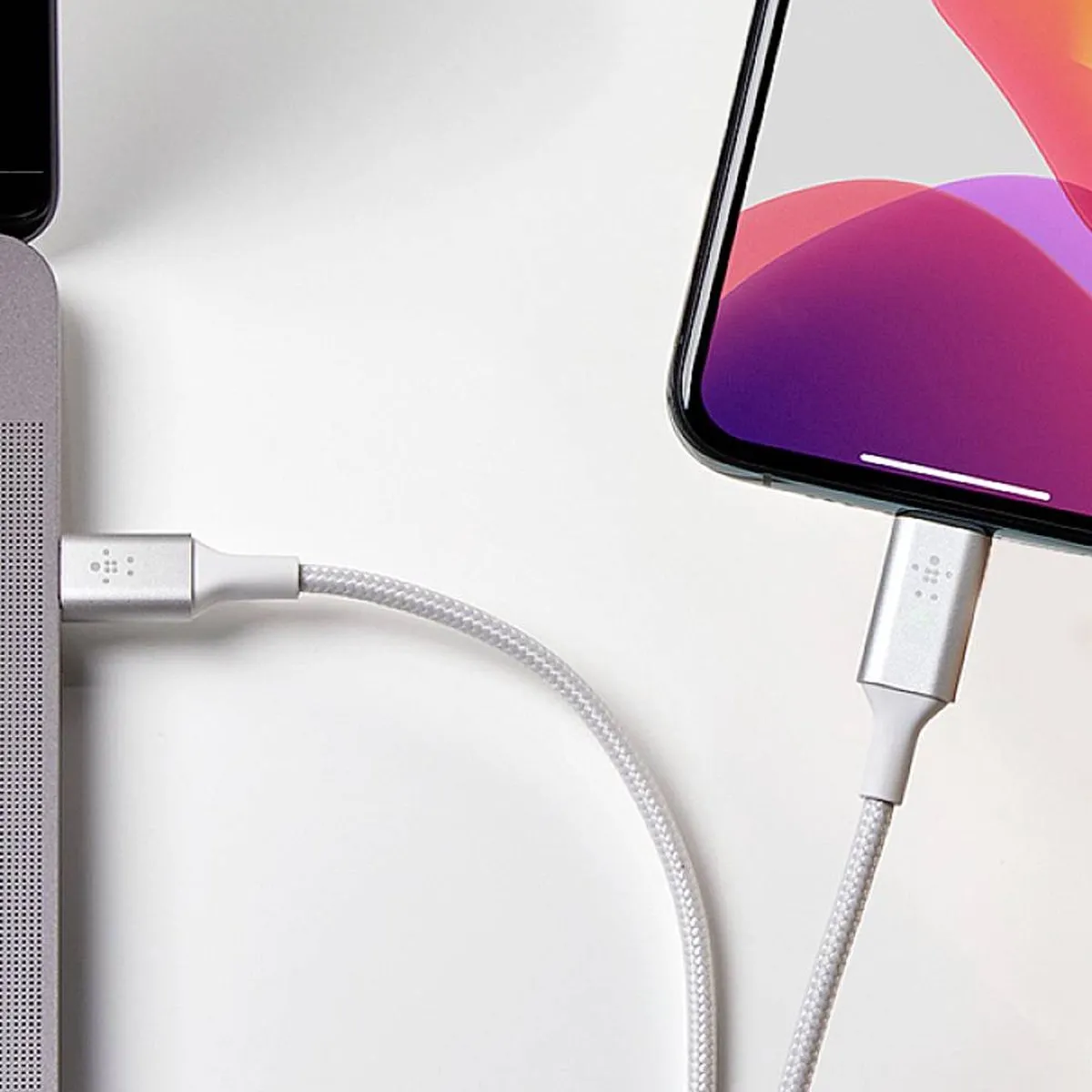 Belkin Braided iPhone Lightning naar USB-C Kabel 1m - Zwart